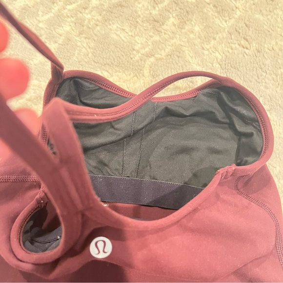 Lululemon Power Y Tank Top Maroon - Picture 3 of 6